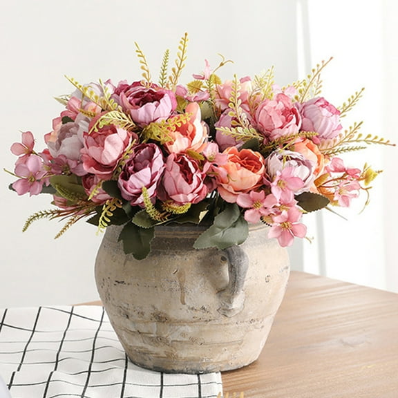 Joernso 1Pc Artificial Peony Flower Blossom Home Wedding Party Living Room Decoration