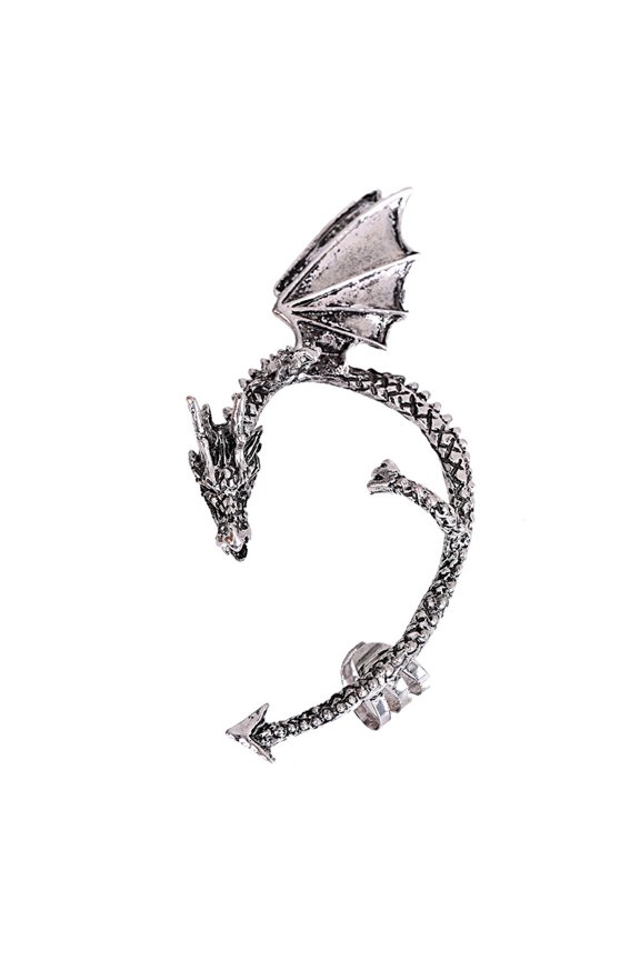 1Pc Dragon Shaped Ear Cuff Exaggerated Hip Hop Gothic Punk Non-Piercing Clip Wrap Cartilage Earring Fashion Accessory