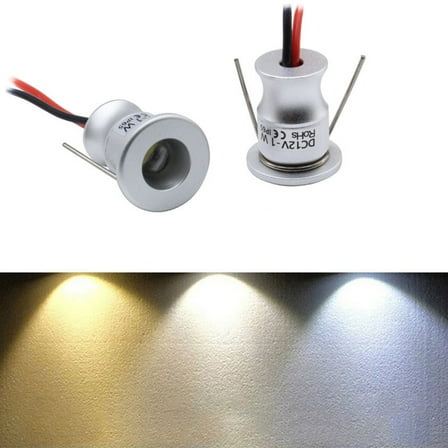 Joernso 1W LED Mini Spotlight 15mm Cutout Recessed Lighting DC12V IP65 Ceiling Light