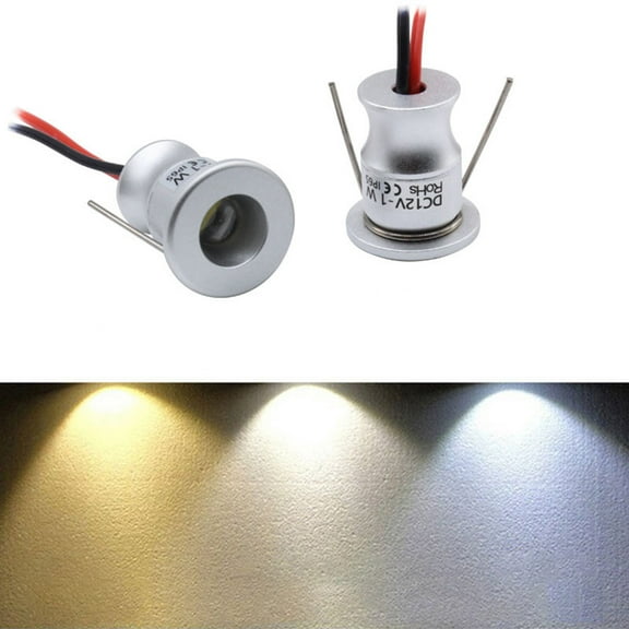Joernso 1W LED Mini Spotlight 15mm Cutout Recessed Lighting DC12V IP65 Ceiling Light