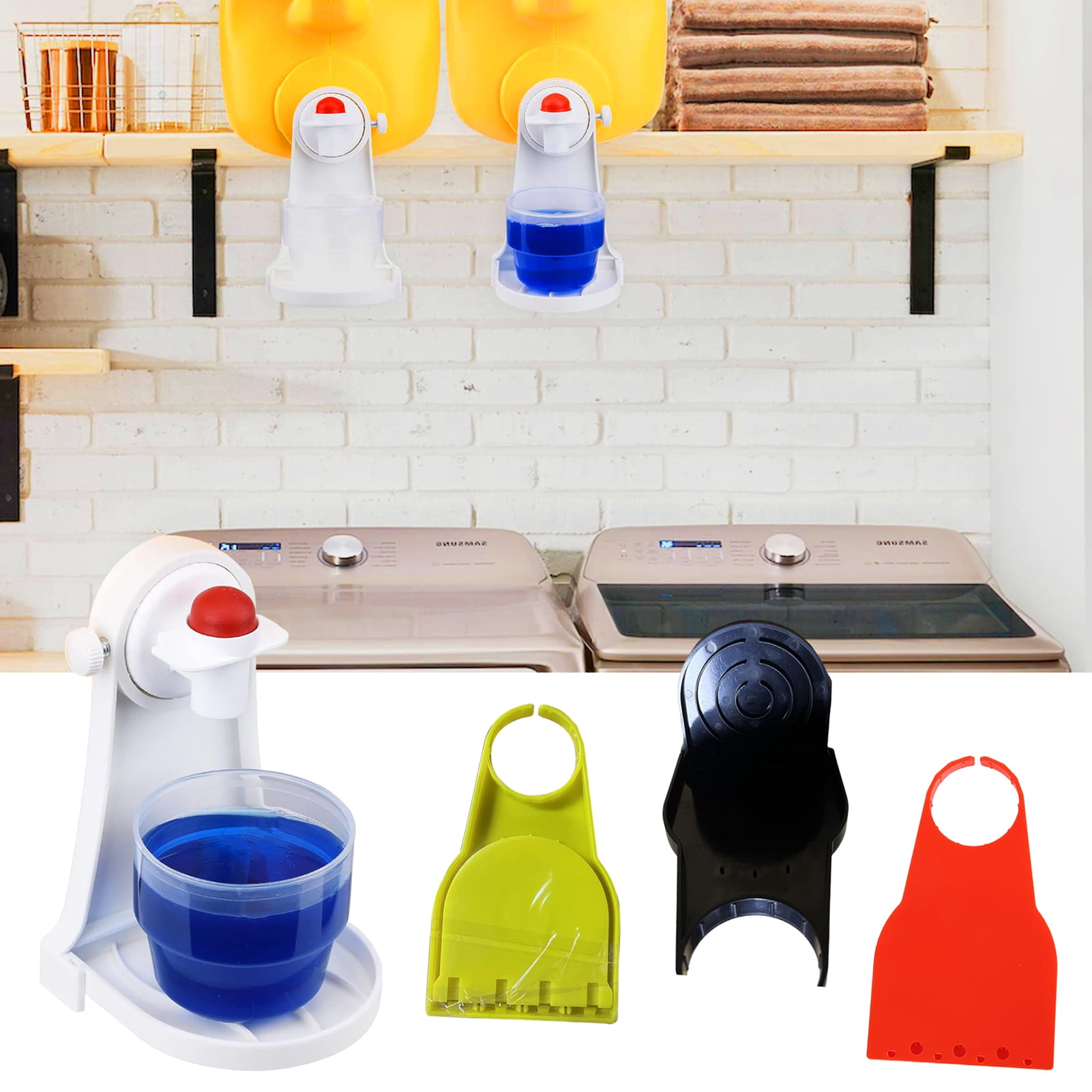 Joernso 2 Pcs Laundry Detergent Holder Anti drip Cup Holder Universal Joernso 2 Pcs Laundry Detergent Holder Anti drip Cup Holder Universal