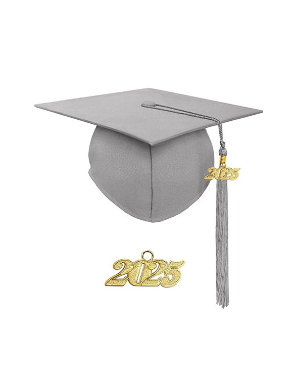 2025 Graduation Cap with Tassel Bachelors Hat with Adjustable Size Elastic Band Graduation Dress Accessory Master Degree Graduation Ceremony Hat