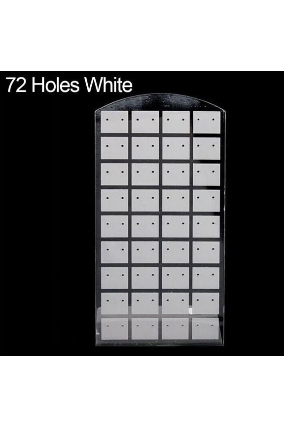 24/48/72 Holes Plastic Jewelry Earrings Organizer Holder Display Stand Rack