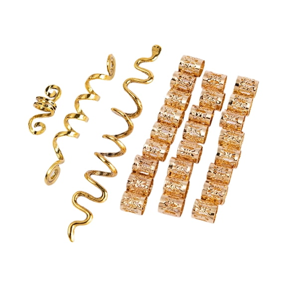 Joernso 28Pcs Hair Clips Retro Style Vibrant Color High Durability Decorative Alloy Women Hair Spiral Braid Jewelry Dreadlock Clips for Lady