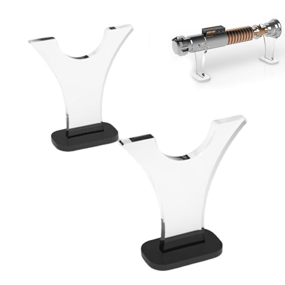Joernso 2Pcs Acrylic Display Stand Holder Sword Adhesive Storage Rack Shelf Organizer