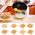thumbnail image 1 of Joernso 2Pcs Cartoon Wood Trivet Mat Set Non-Slip Insulation Table Mat Hot Pads Tool Anti-Scalding Pad Wear-Resistant Kitchen Decor, 1 of 8