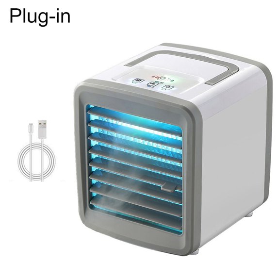 Joernso 300ml Mini Air Conditioner Cooler Home Office Portable LED Light Cooling Fan