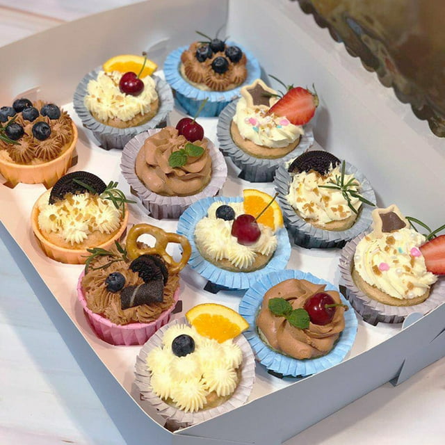Joernso 30Pcs Cupcake Liners Non-stick Disposable Oil-proof Paper Anti ...