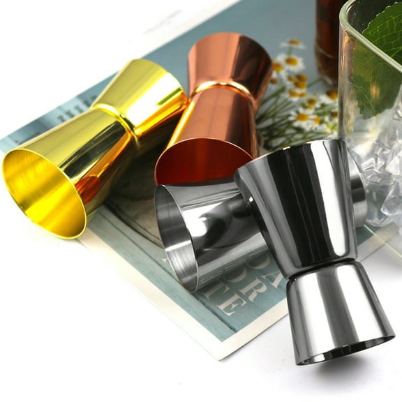 Joernso 30ml Cocktail Shaker Eco-Friendly No Residual Taste Stainless Steel Dual Shot Drink Spirit Measure Cup for Kitchen