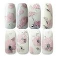 thumbnail image 1 of Joernso 3D Embossed Pink Flowers Design Nail Art Decal Tips Stickers Manicure Tool, 1 of 7