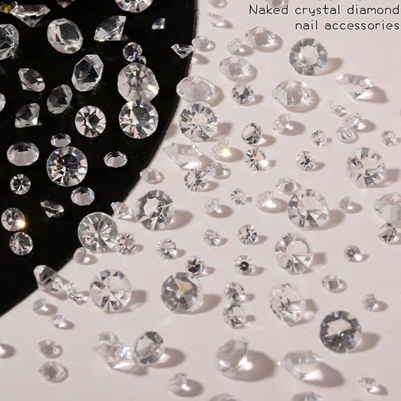 Joernso 3Packs 30g Manicure Decoration Stylish Easy to Remove Mini Super Flash Rhinestones Nail Decoration for Girls