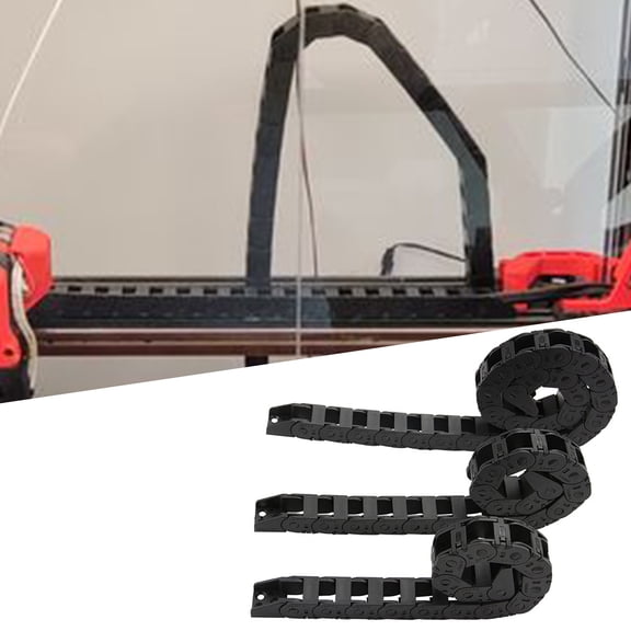 Joernso 3Pcs 300 MM Cable Chain Gloss Surface High-speed Movement Plastic Cable Drag Chain Wire Carrier for CNC Machine