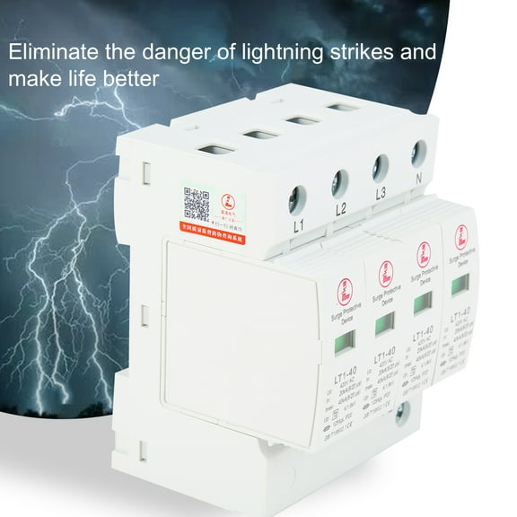 Joernso 4P 20KA/40KA/65KA/80KA 420V AC House Surge Protective Device White Arrester