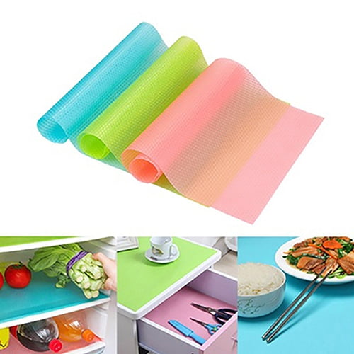 Joernso 4Pcs Eva Anti-Bacterial Cuttable Cushion Freezer Pad Refrigerator Table Mat