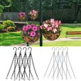 thumbnail image 1 of Joernso 4Pcs/Set Flower Basket Hanger Double Hook Iron Flower Plant Pot Replacement Chain Hanger Garden Supply, 1 of 8