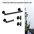 thumbnail image 1 of Joernso 4Pcs/Set Toilet Paper Holder Wall-Mounted Versatility Stainless Steel Towel Toilet Hanging Rod for Bathroom, 1 of 8