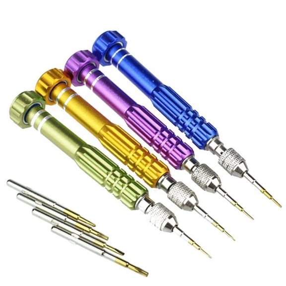 Joernso 5 in 1 Magnetic Steel Screwdriver Bits Hand Repair Tool for iPhone Watch Phone