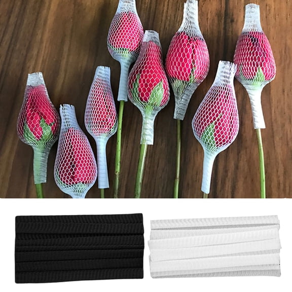 Joernso 50Pcs Makeup Brush Net Exploslon-proof Elastic Mesh Bouquet Protectors Guards Pollution Prevention Cosmetic Brush Pen Covers for Home