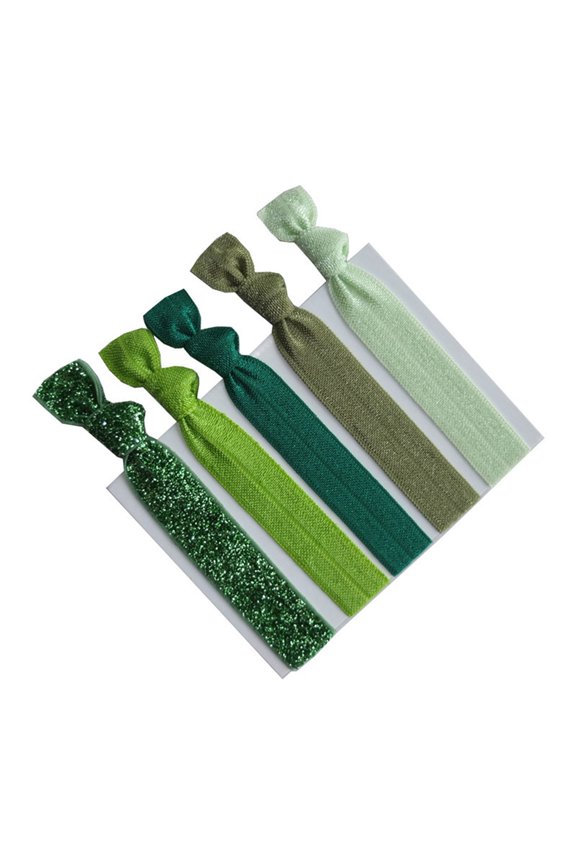 5Pcs Fashion Colorful Women Headwear Knot Hair Tie Rope Elastic Ponytail Holder