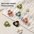 thumbnail image 1 of Joernso 5Pcs Flower Nail Decor Fashionable Stylish Nail Accessories Artificial Pearl Flower Nail Art Stud for Salon, 1 of 8