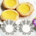 thumbnail image 1 of Joernso 6Pcs Egg Flan Mould Flower Shape Reusable Stainless Steel Fruit Tart Baking Molds Kitchen Accessories, 1 of 7