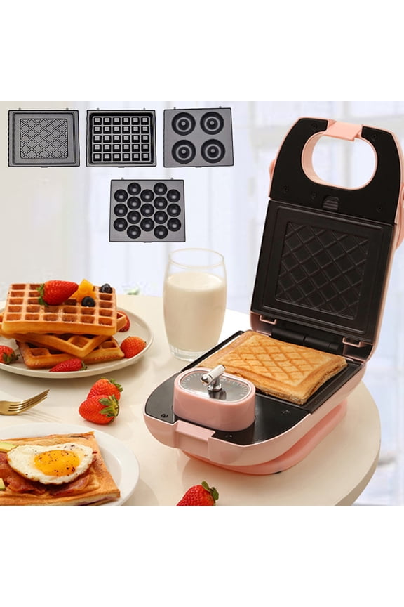 750W Electric Egg Sandwich Maker Toaster Kitchen Breakfast Waffle Bread Machine