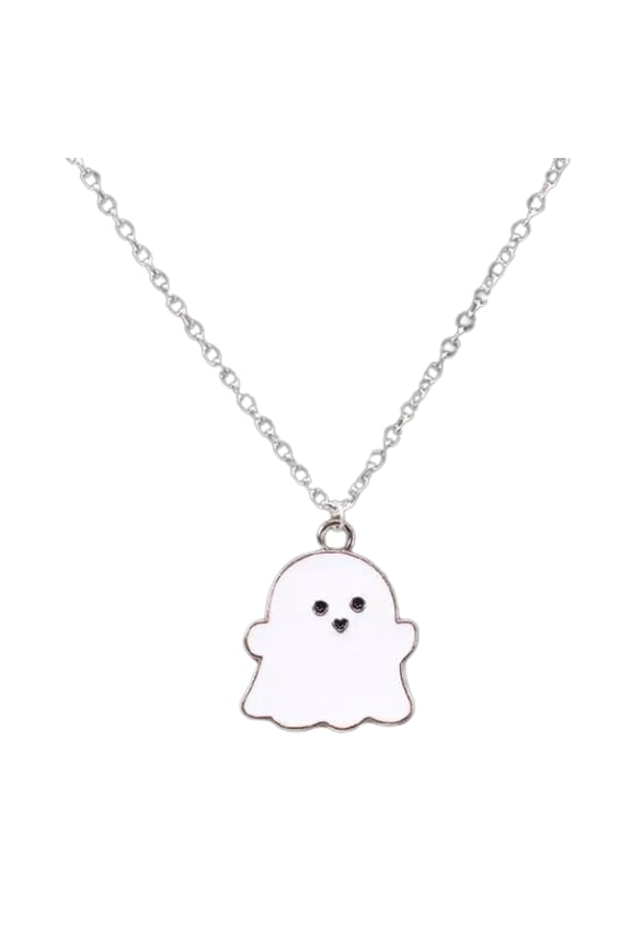 All Match Clavicle Chain Elegant Simple Dress Up Unique Ghost Pattern Pendant Necklace for Valentine Day