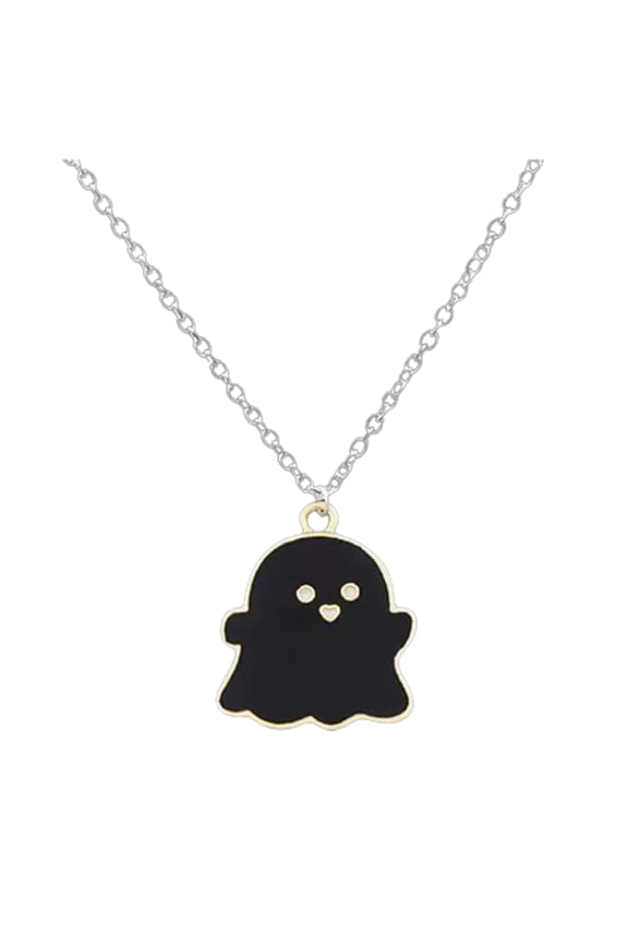 All Match Clavicle Chain Elegant Simple Dress Up Unique Ghost Pattern Pendant Necklace for Valentine Day