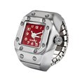thumbnail image 1 of Joernso Alloy Ring Watch Elastic Stainless Steel Band Square Dial Men Women Couple Watch Finger Ring Birthday Gift Fashion Accessories, 1 of 8