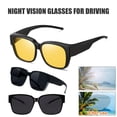 thumbnail image 1 of Joernso Anti Glared Polarized Sunglasses Over Glasses Night Vision Glasses Nighttime Driving Glasses UV400 Protection Wraparound Sunglasses, 1 of 8