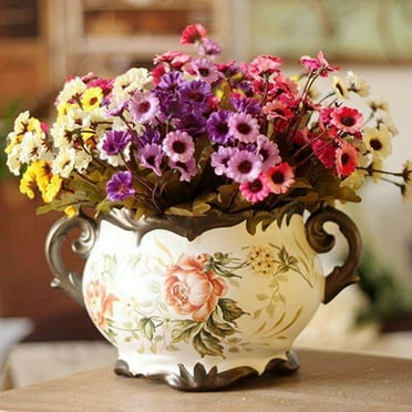 Joernso Artificial Chrysanthemum Cloth Home Pastoralism Decor 24 Flowers on 1 Piece