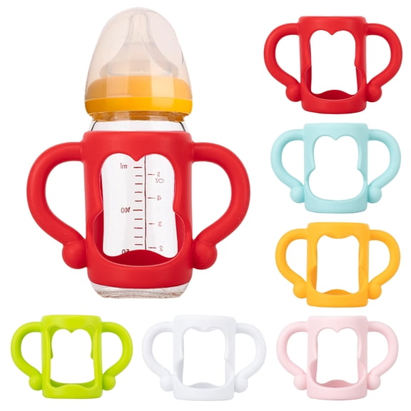 Joernso Baby Bottle Handles BPA-Free Silicone Easy Grip Soft Safe Easy to Clean Handle Bottle Cover Baby Accessories