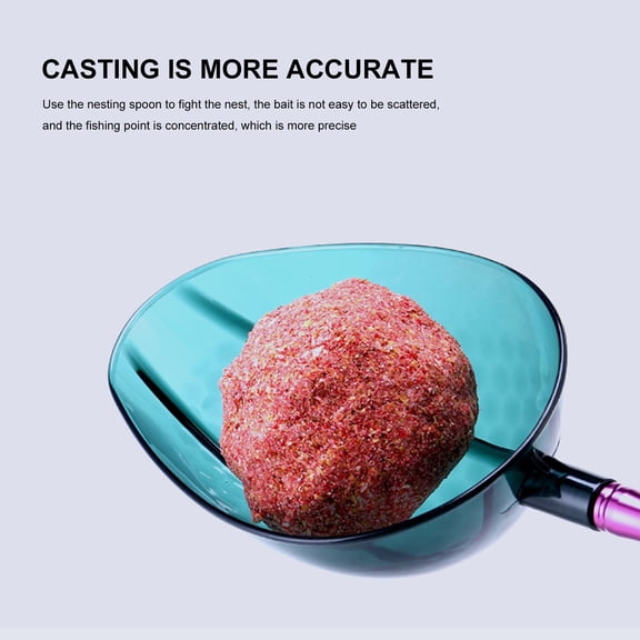 Joernso Bait Throwing Spoon Accurate Casting Non-slip Bottom PC Sturdy Fish Bait Feeder Throwing Spoon for Freshwater