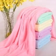 thumbnail image 1 of Joernso Bath Towel Highly Water Absorption Super Soft Non-Fading Extra Large Solid Color Superfine Fiber Thickened Quick Dry Washcloth Bath Towel Bathroom Supplies, 1 of 8