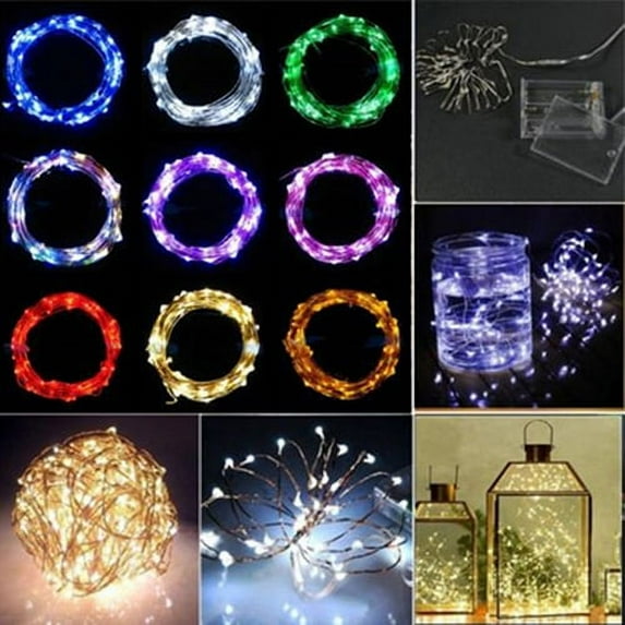 Joernso Battery Operated Romantic Mini LED Copper Wire String Fairy Lights 2M/3M/4M