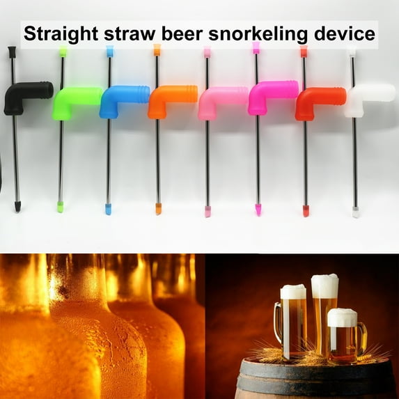 Joernso Beer Snorkel Safe Entertainment Portable Straight Straw Style Drink Funnel for Party