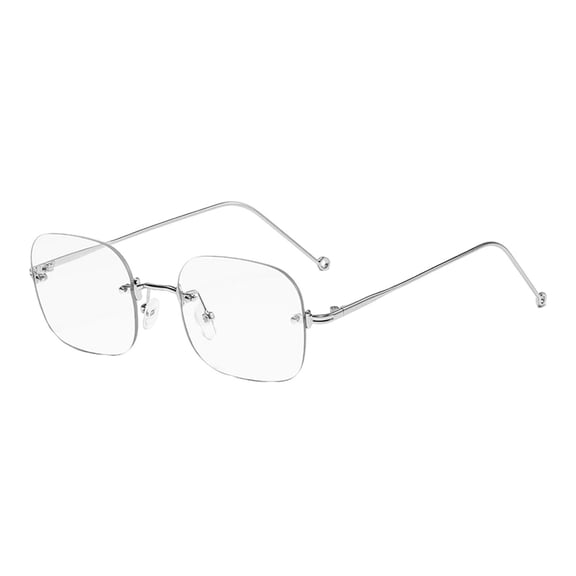 Joernso Blue Light Blocking Glasses Unisex Large Frame Rimless Clear View Strong Hinge Transparent Eye Protection Clear Bluelight Glasses Spectacles Eyewear