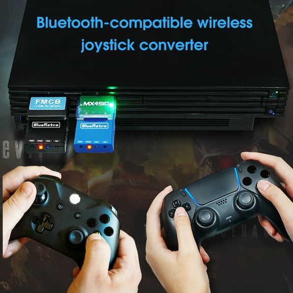 Joernso Blueretro Game Controller Adapter No Delay Driver-free Sensitive High-speed Plug And Play Data Transmission Gaming Accessories Multiplayer Bluetooth-compatible Controllers Adapter for PS1/2