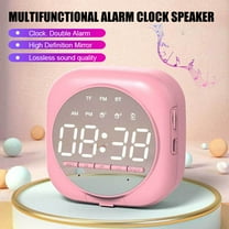 Joernso Bluetooth 5.0 2 In 1 Mini LED Screen Mirror Night Light Speakers Alarm Clock
