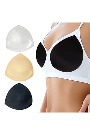 Bra Pad Insert Sewn Push Up Bra Cup Inserts Removable Triangle Breast Enhancer for Swinsuit Sports Bra Bikini