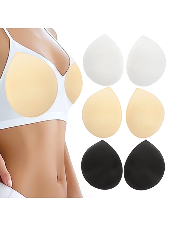 Bra Pad Inserts Thick Removable Bra Cup Paddings Push Up Breast Enhancers for Sports Bra Dresses Swimsuits Bikini