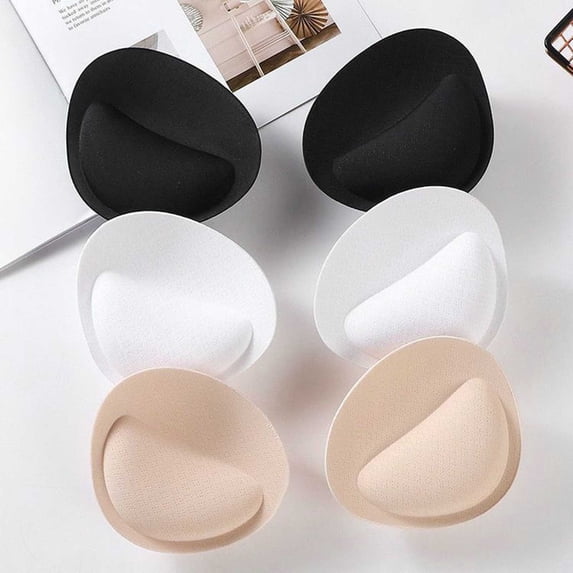 Joernso Bra Pad Ultra Thick Good Breathability Bra Insert Triangle Sponge Push Up Bra Pad Women Invisible Insert Swimsuit Bikini Breast Enhancers Chest Cup Pads Accessories