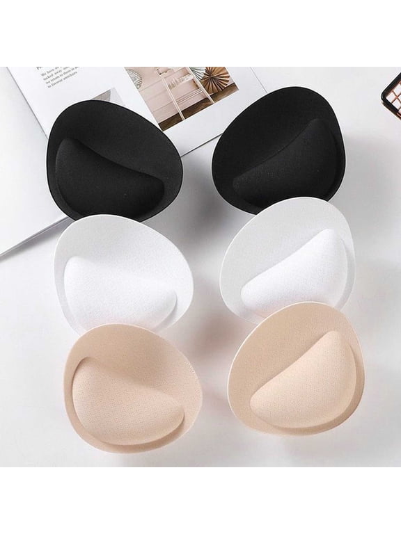Bra Pad Ultra Thick Good Breathability Bra Insert Triangle Sponge Push Up Bra Pad Women Invisible Insert Swimsuit Bikini Breast Enhancers Chest Cup Pads Accessories