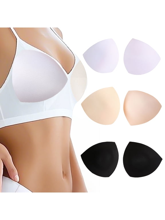 Bra Pads Inserts Sewed Stitched Push Up Bra Pads for Sports Bra Removable Breast Enhancers for Swimsuits Bikini Top