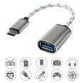 thumbnail image 1 of Joernso Braided Type-C Male to USB Female OTG Adapter Converter for Phone Tablet PC, 1 of 7