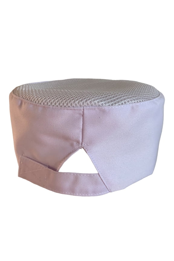 Breathable Mesh Flat Dome Adjustable Fastener Tape Chef Hat Japanese Korean Food Waiter Working Hat