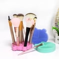thumbnail image 1 of Joernso Brushes Drying Rack Multi-hole Portable Storage Supplies Reusable Makeup Brush Cleaner Mat for Dresser, 1 of 8