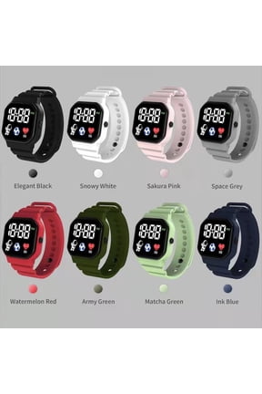 C3-12 Electronic Watch Luminous Life Waterproof Square Dial LED Spaceman Sports Men Women Digital Watch for Student