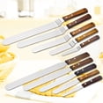 thumbnail image 1 of Joernso Cake Spatula Wooden Handle Baking Tools Stainless Steel Cupcakes Fondant Scraper for Kitchen, 1 of 8