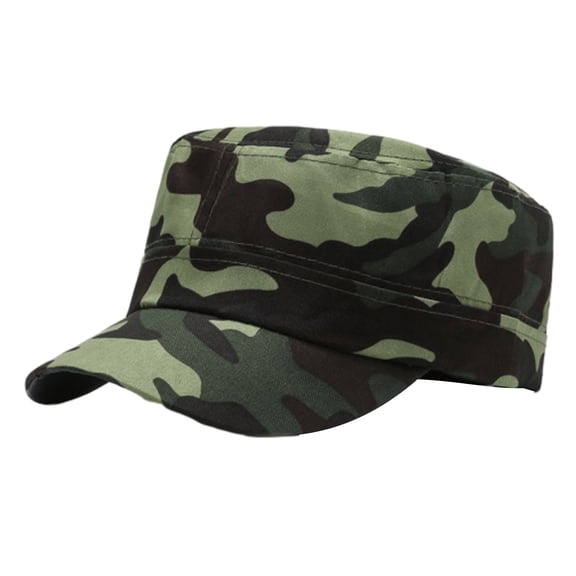 Joernso Camouflage Baseball Cap Unisex Lightweight Anti-UV Sun Protection Portable Summer Flat Hat Outdoor Training Hiking Sport Cap Adult Soldier Hat